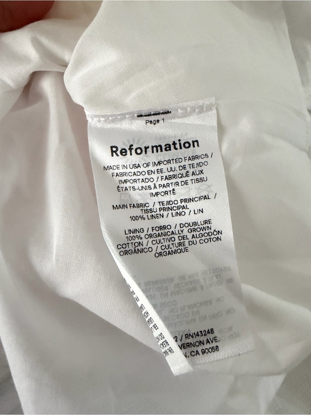 NWT Reformation Daria Linen Dress - Sorority, Cottagecore, Vacation, Coquette - Picture 11 of 16